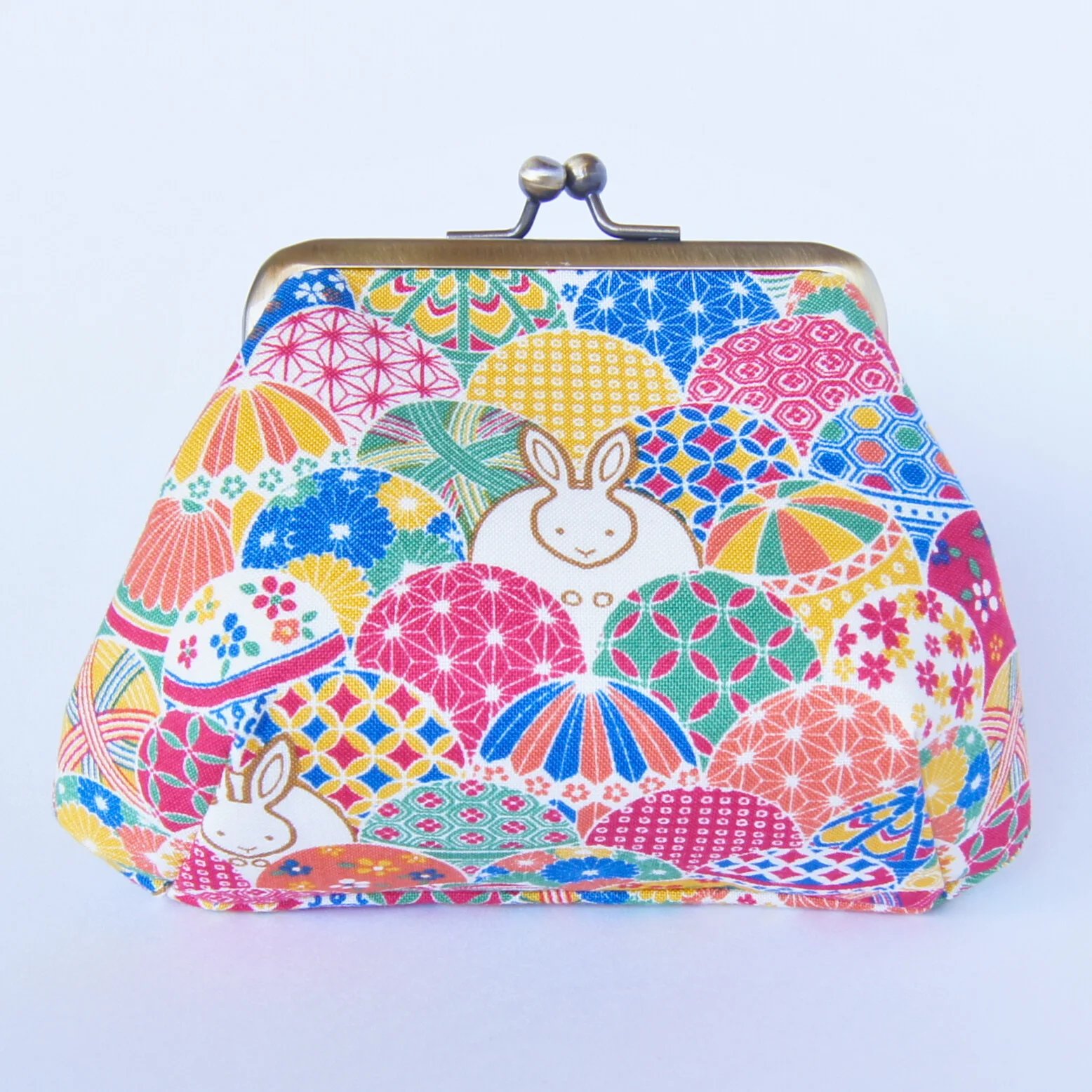 Yellow rabbit-pattern pouch, color 3