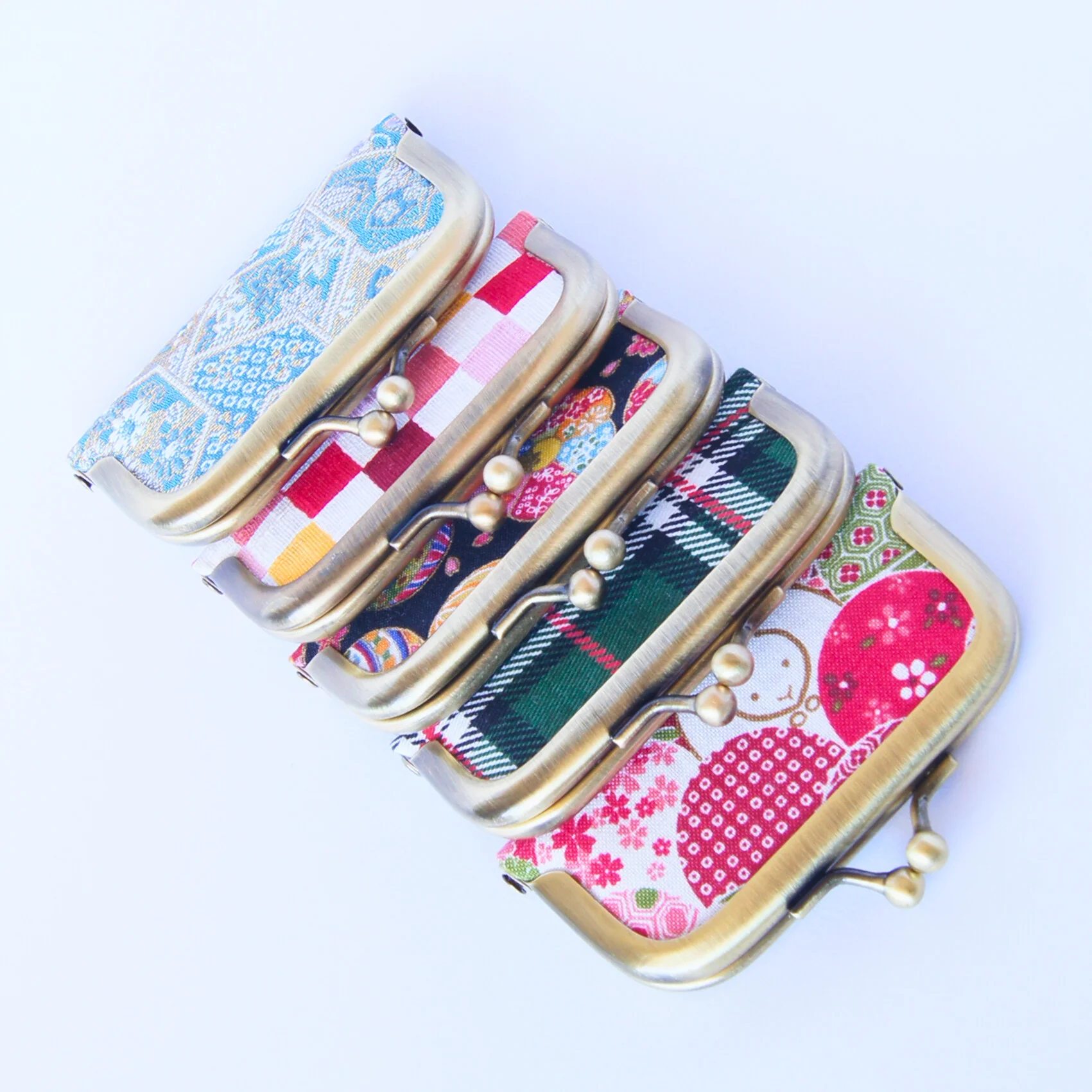Compact clasp purses for stamps, coins, medicine, or accessories