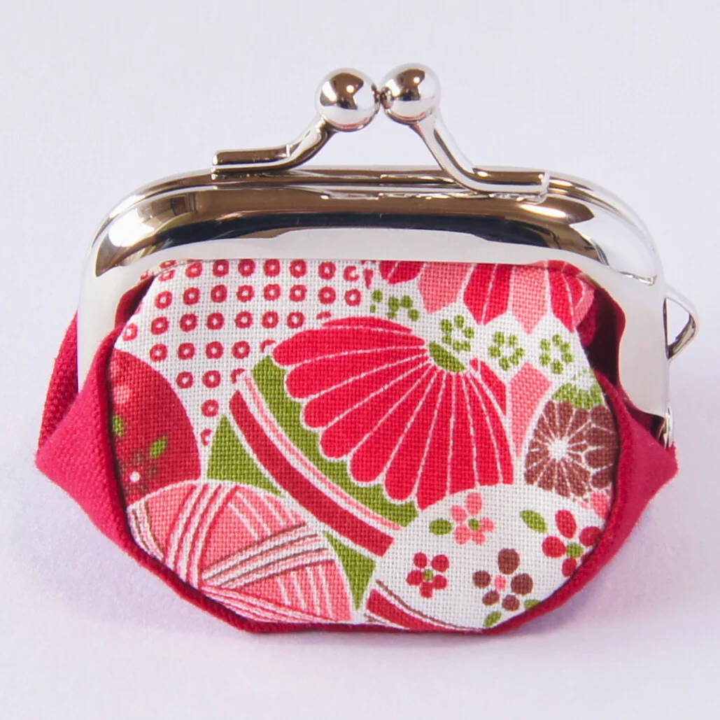 Another view of the red Mari and Sakura purse, color 2
