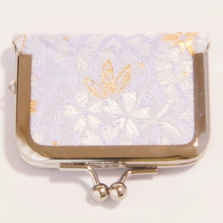 Another view of the purple pouch with silver clasp, color 1