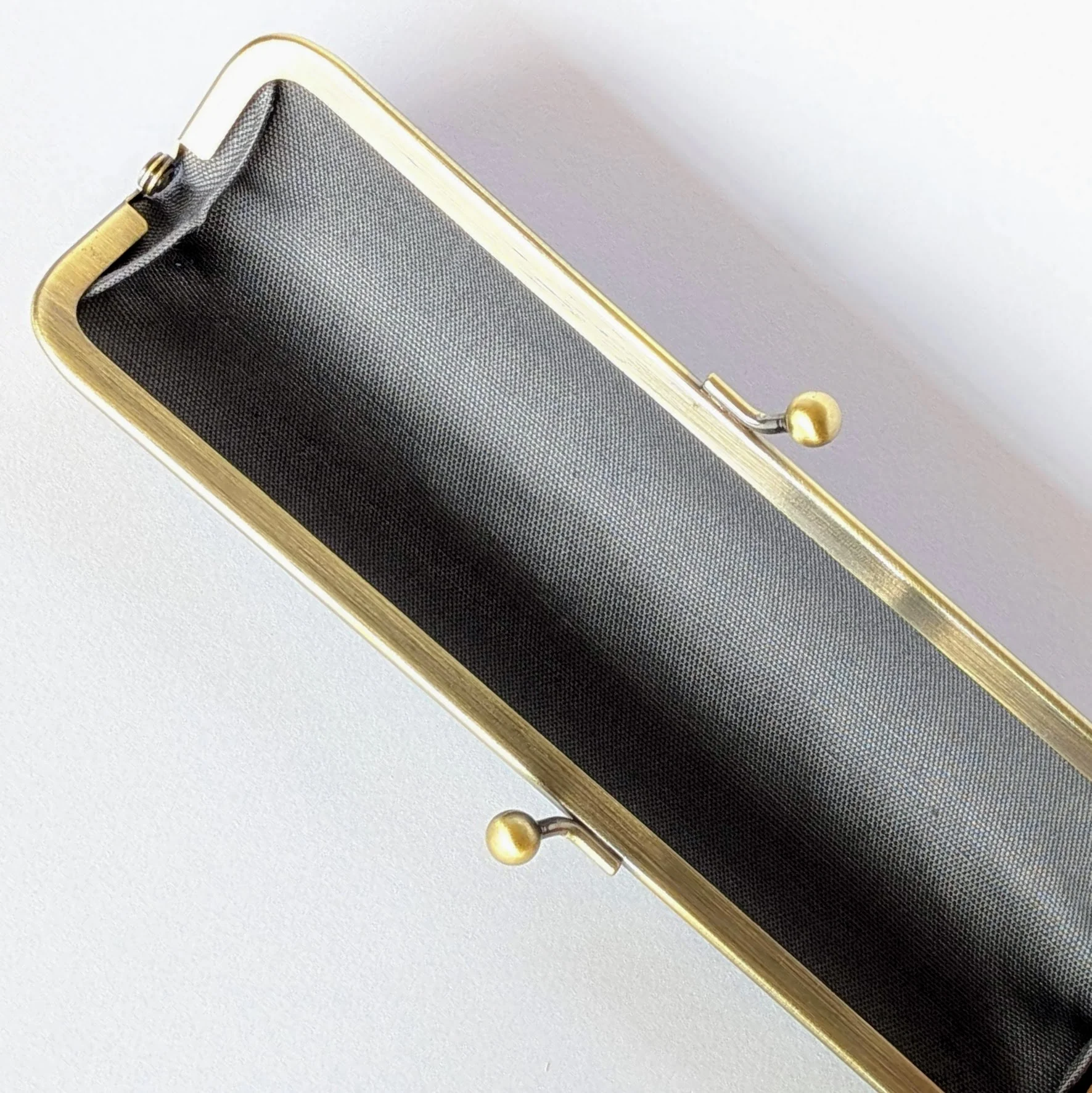 The pen case opened wide